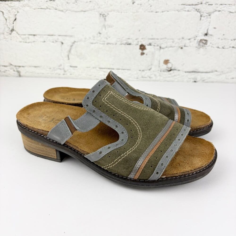 NAOT Nifty Slip On Slide Mule Mini Heel Sandals 39 L8